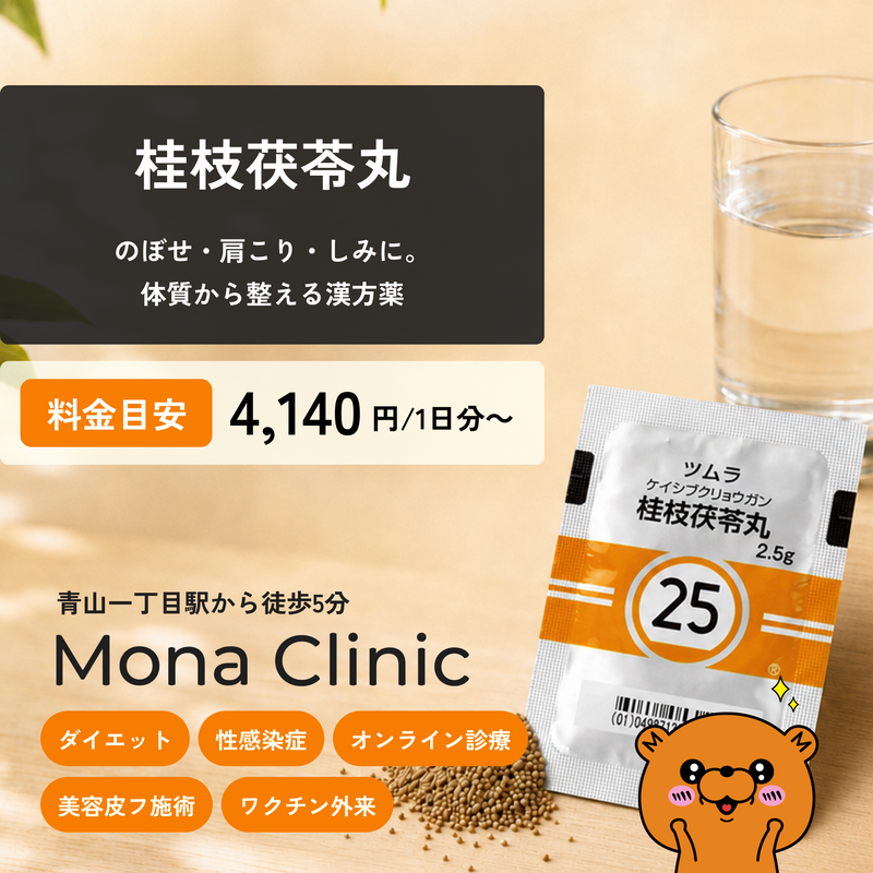 桂枝茯苓丸｜のぼせ・肩こり・しみに- 送料・診察料込